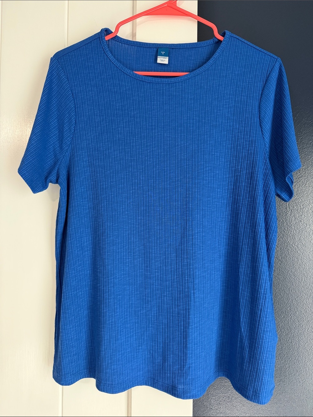 Old Navy Blue Ribbed Short Sleeve Tee